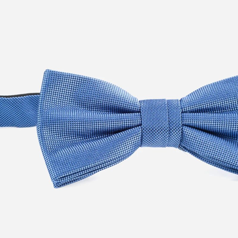 VALENTINO blue uni – Seidenfliege mit Oxford-Webstruktur