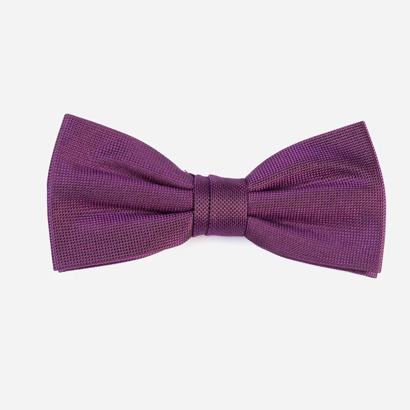 VALENTINO dark lilac – Seidenfliege mit Oxford-Webstruktur
