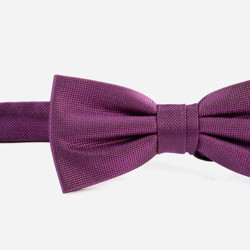 VALENTINO dark lilac – Seidenfliege mit Oxford-Webstruktur