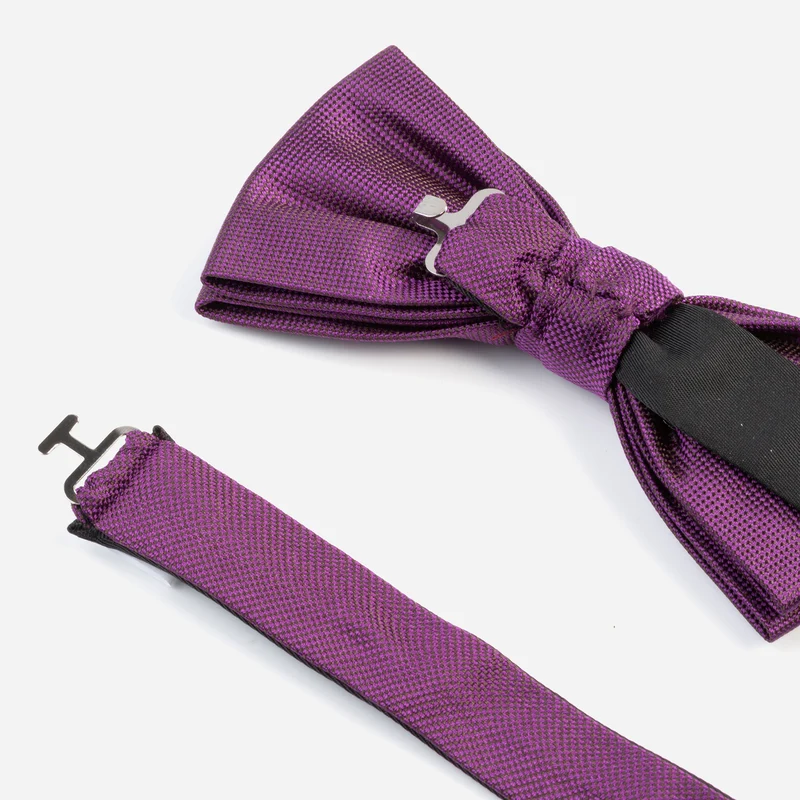 VALENTINO dark lilac – Seidenfliege mit Oxford-Webstruktur