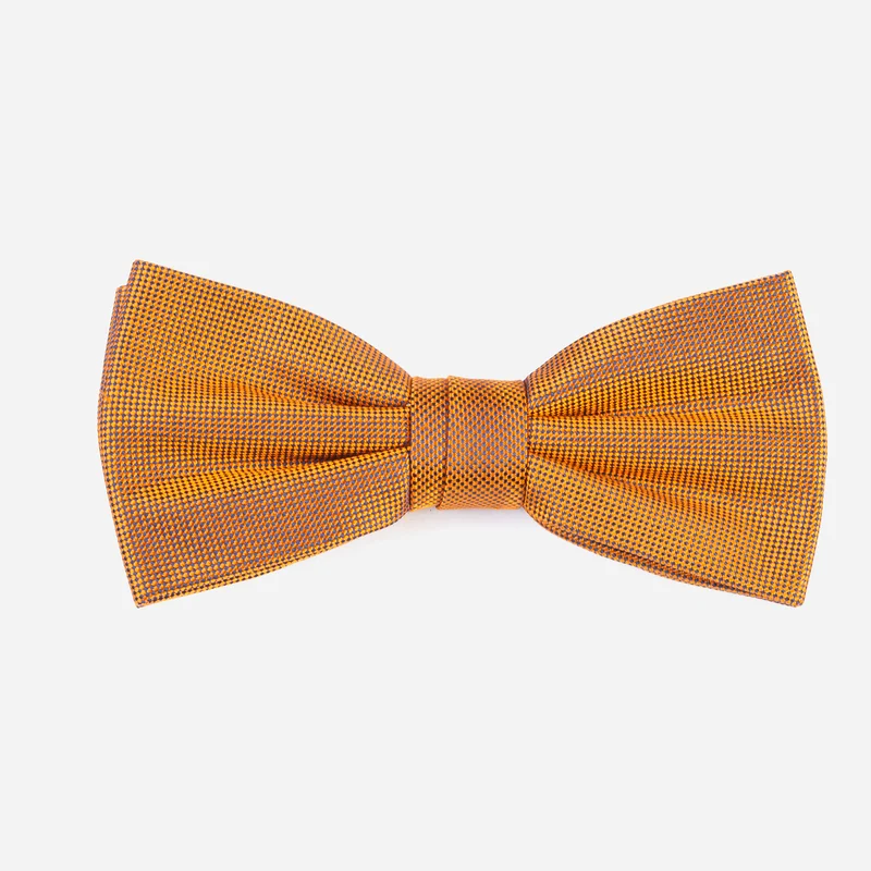 VALENTINO orange uni – Seidenfliege mit Oxford-Webstruktur