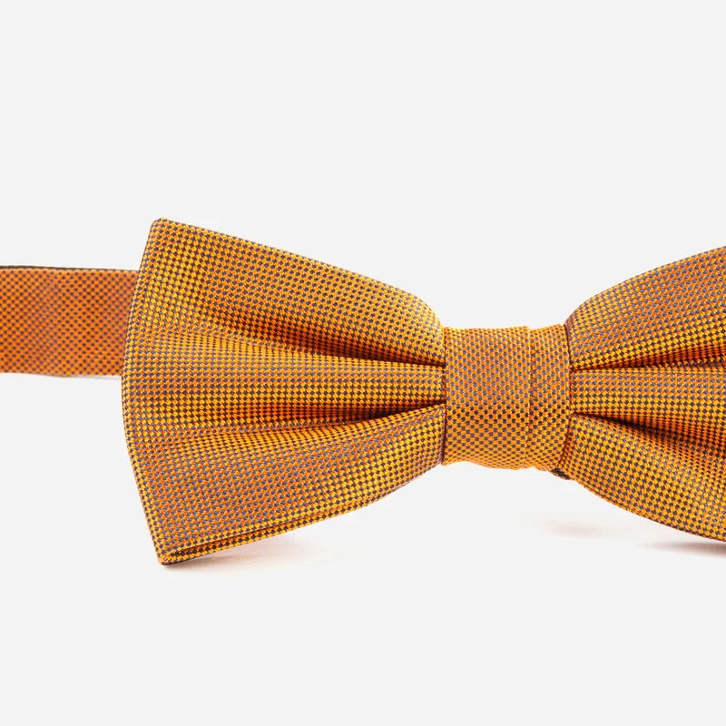 VALENTINO orange uni – Seidenfliege mit Oxford-Webstruktur