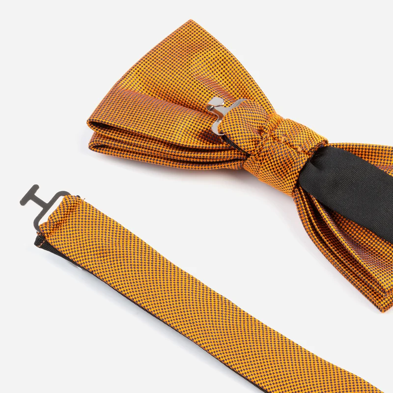 VALENTINO orange uni – Seidenfliege mit Oxford-Webstruktur