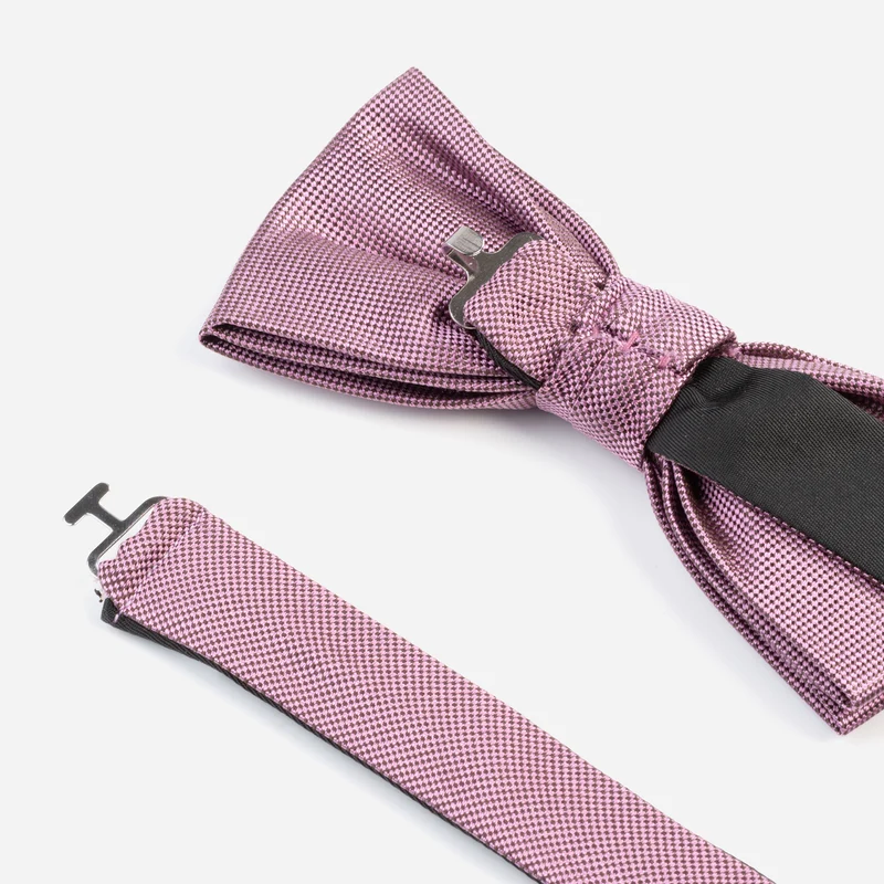 VALENTINO rose uni – Seidenfliege mit Oxford-Webstruktur