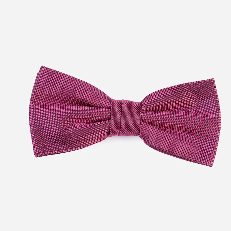 VALENTINO pink uni – Seidenfliege mit Oxford-Webstruktur