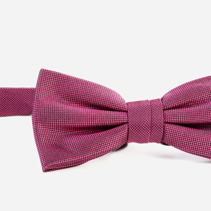 VALENTINO pink uni – Seidenfliege mit Oxford-Webstruktur