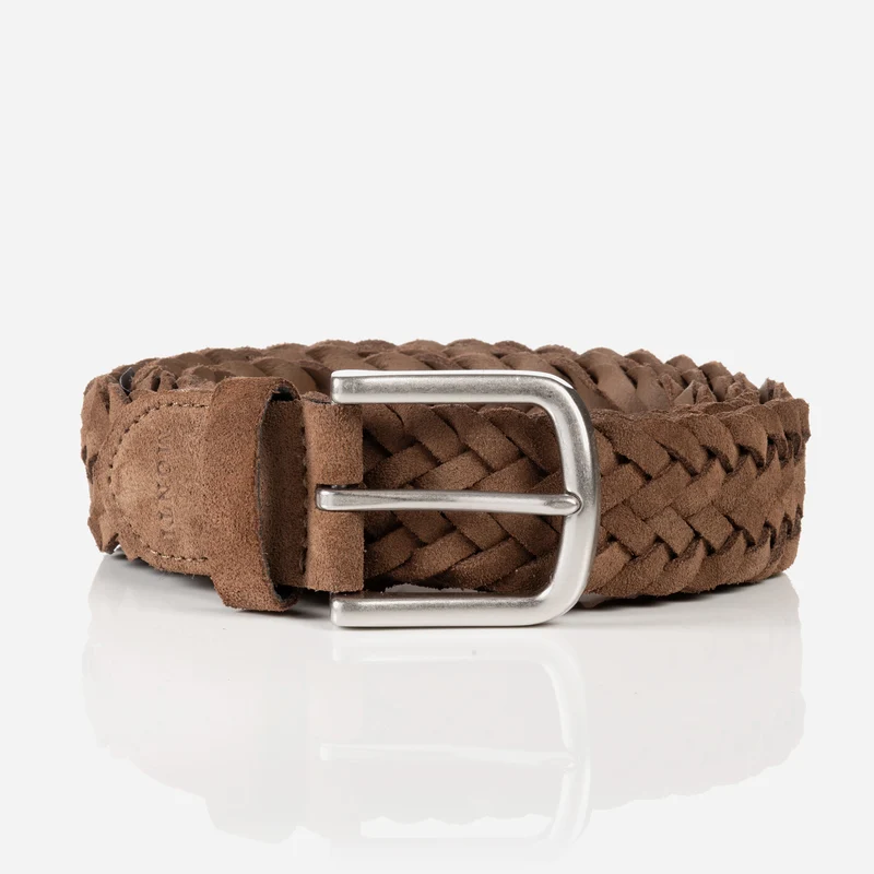 VANCOUVER Sand – Veloursledergürtel Herren 3,5 cm