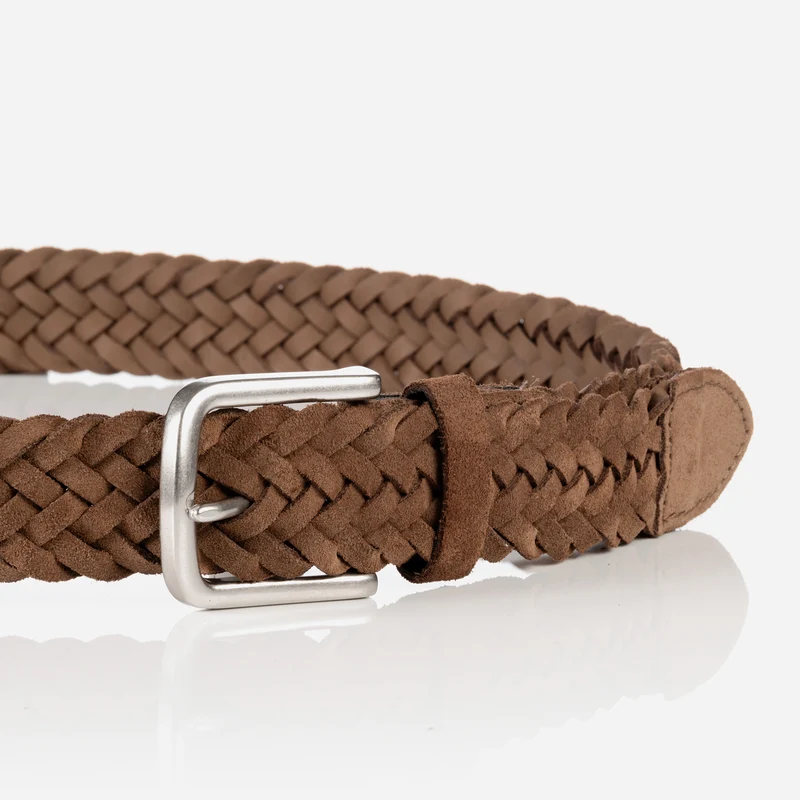 VANCOUVER Sand – Veloursledergürtel Herren 3,5 cm