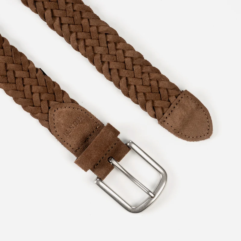 VANCOUVER Sand – Veloursledergürtel Herren 3,5 cm
