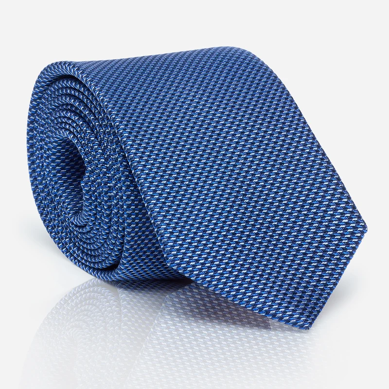 LANDO navy minimal – Seidenkrawatte mit Minimal-Dessin