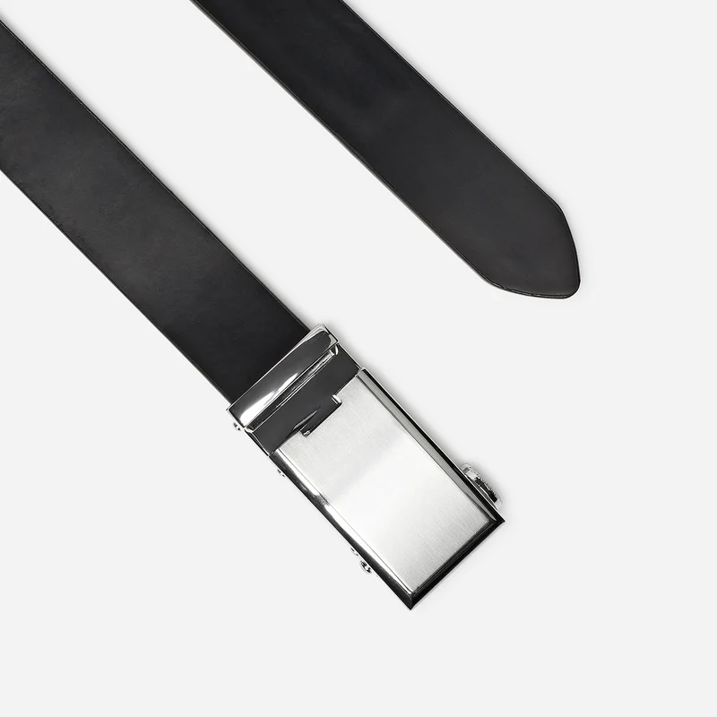 SHANGHAI black uni – Herren-Anzuggürtel 3,5 cm mit Automatikschließe