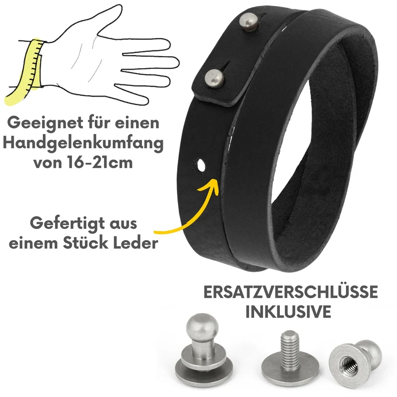 Lederarmband mit Nieten