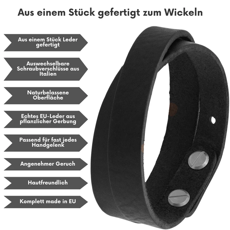 Lederarmband mit Nieten