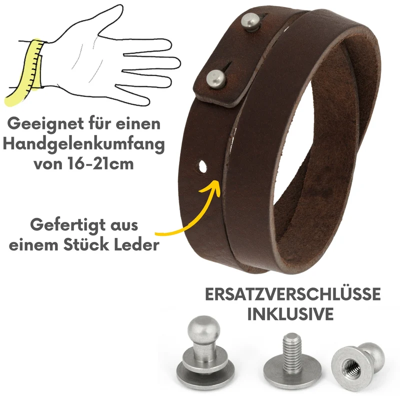 Lederarmband mit Nieten