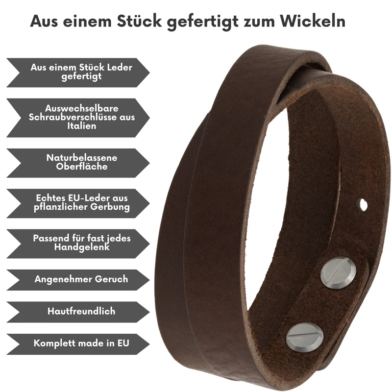 Lederarmband mit Nieten