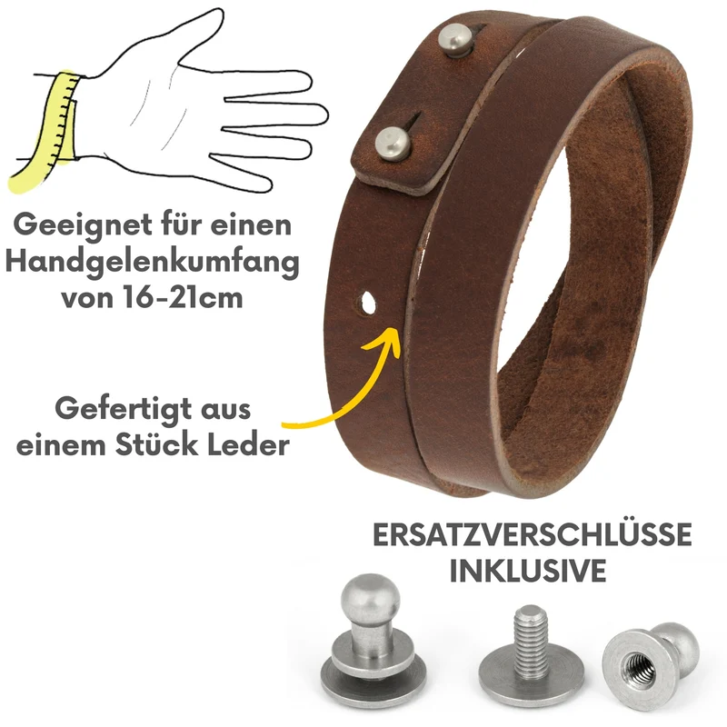 Lederarmband mit Nieten