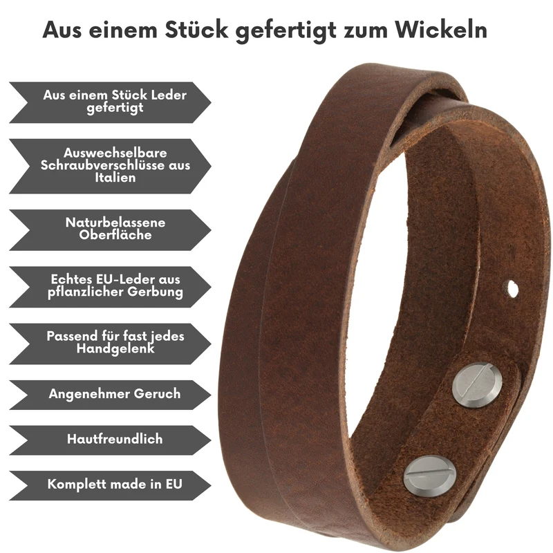 Lederarmband mit Nieten