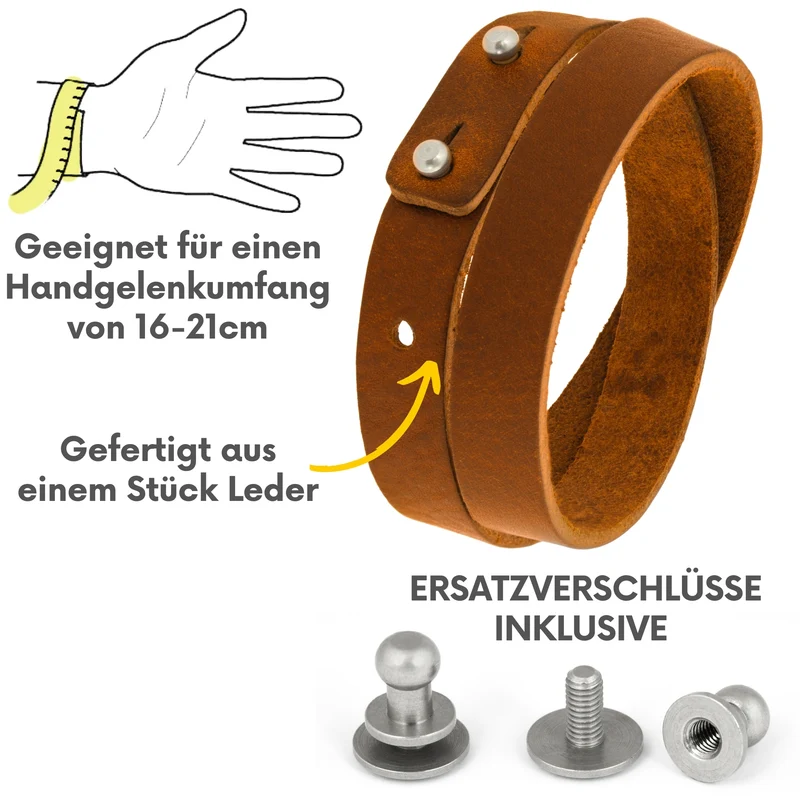 Lederarmband mit Nieten