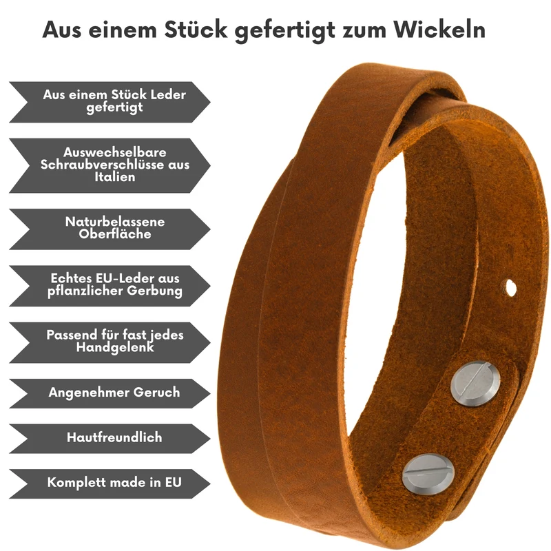 Lederarmband mit Nieten