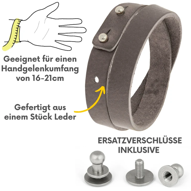 Lederarmband mit Nieten