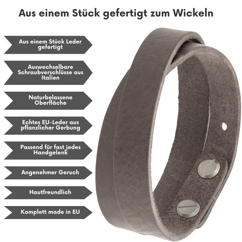 Lederarmband mit Nieten