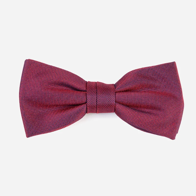 VALENTINO red uni – Seidenfliege mit Oxford-Webstruktur