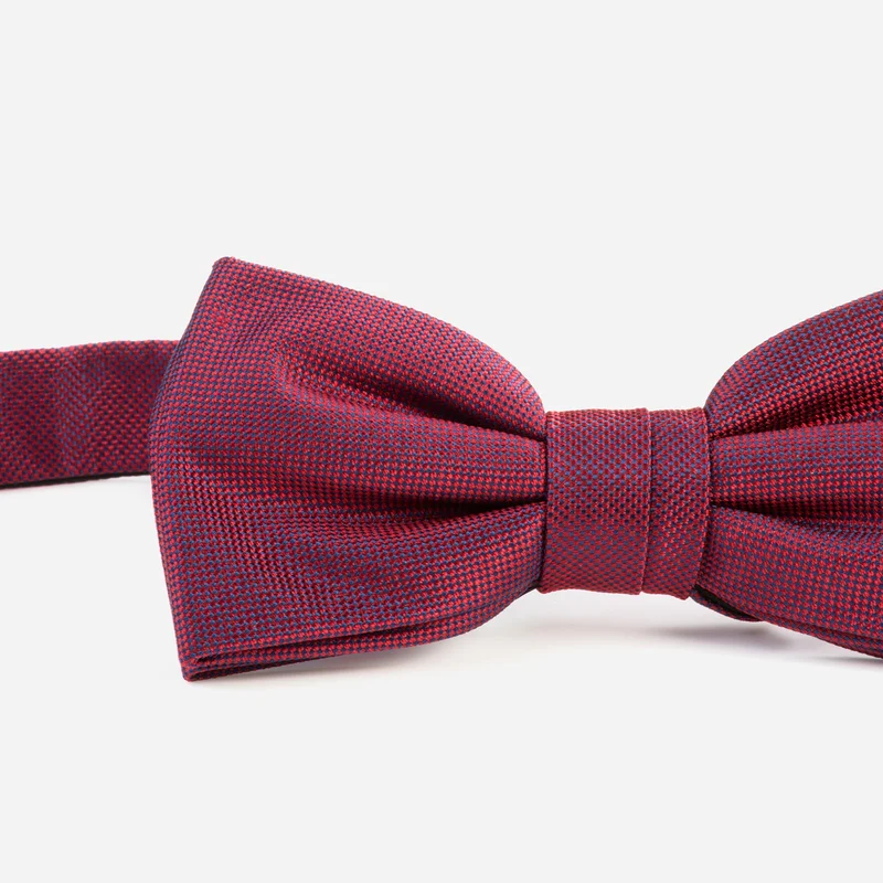 VALENTINO red uni – Seidenfliege mit Oxford-Webstruktur