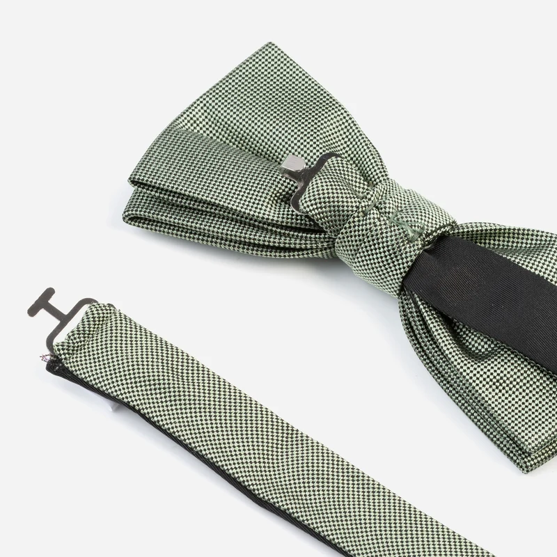 VALENTINO light green – Seidenfliege mit Oxford-Webstruktur