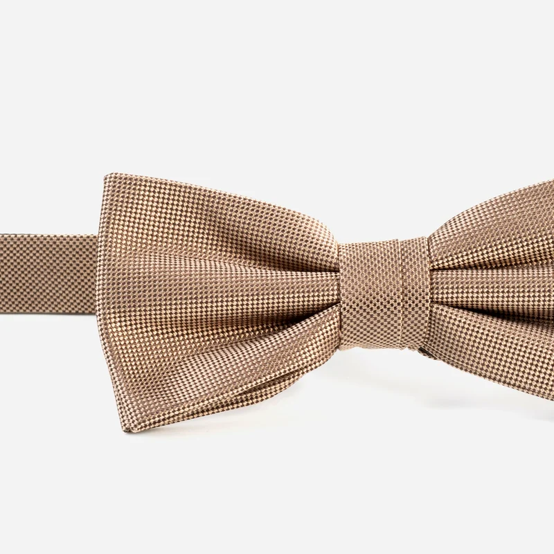 VALENTINO camel uni – Seidenfliege mit Oxford-Webstruktur