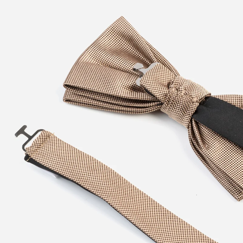 VALENTINO camel uni – Seidenfliege mit Oxford-Webstruktur