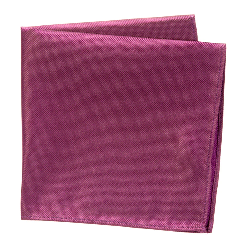 VINCENZO pink uni – Seiden-Einstecktuch mit Oxford-Webstruktur