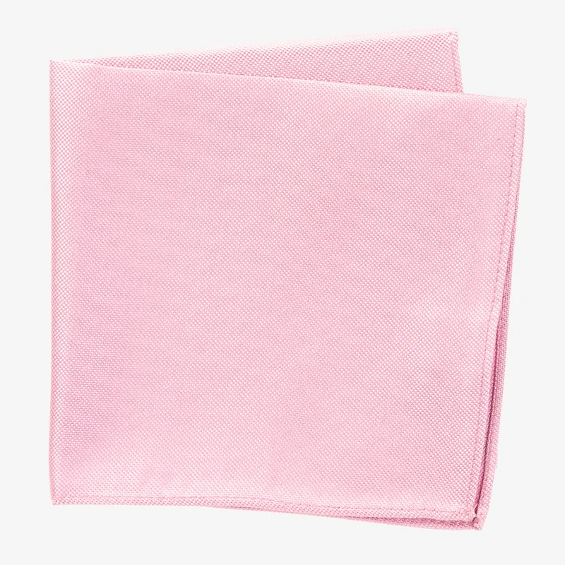 VINCENZO light rose – Seiden-Einstecktuch mit Oxford-Webstruktur