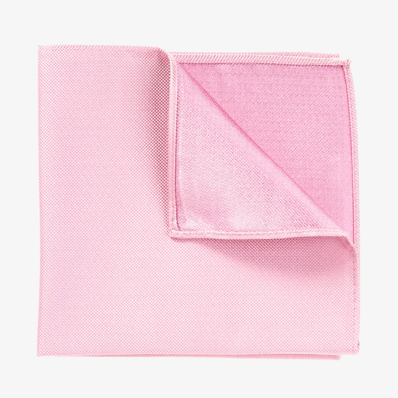 VINCENZO light rose – Seiden-Einstecktuch mit Oxford-Webstruktur