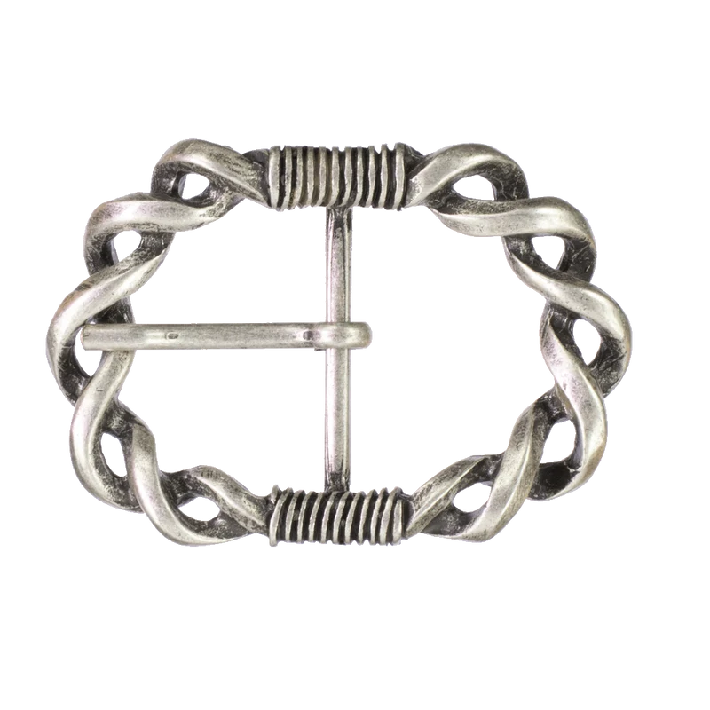 Gürtelschnalle 4cm Gewickelter Knoten silber