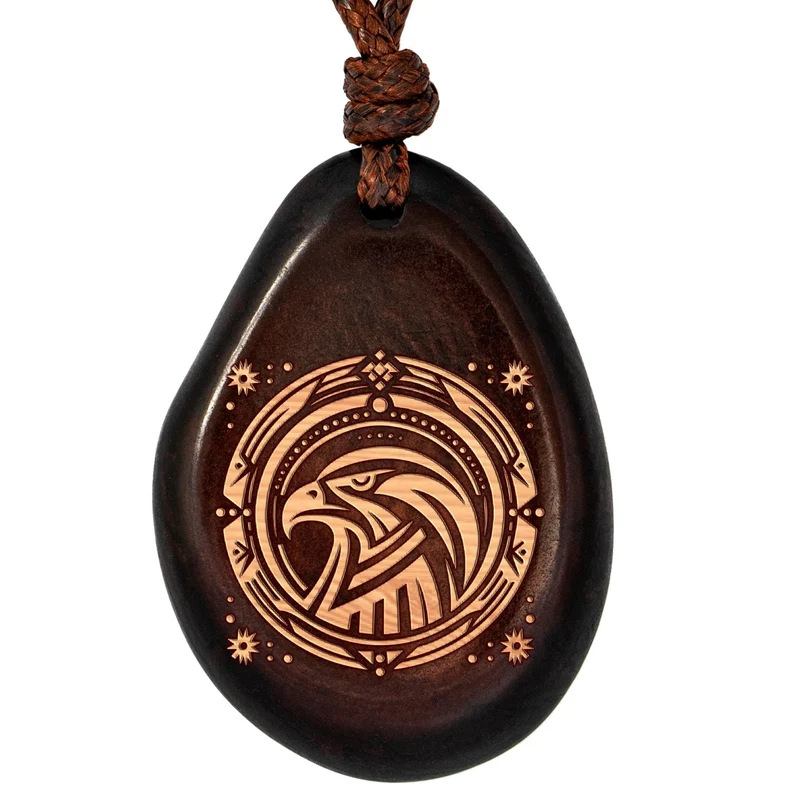 Kette aus Taguanuss-Anhänger (Braun)
