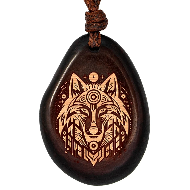 Kette aus Taguanuss-Anhänger (Braun)