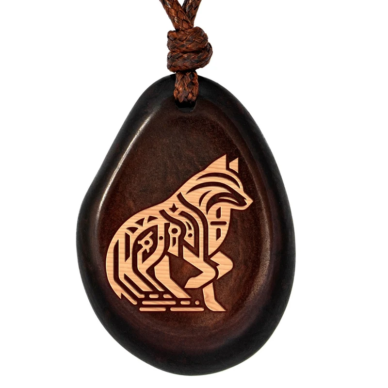 Kette aus Taguanuss-Anhänger (Braun)
