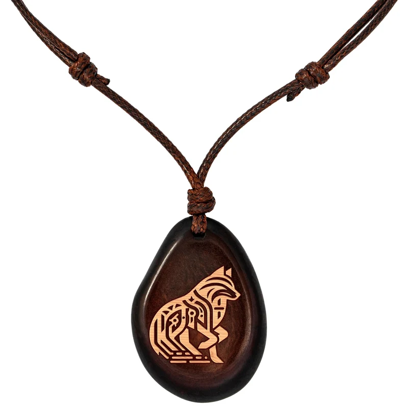 Kette aus Taguanuss-Anhänger (Braun)