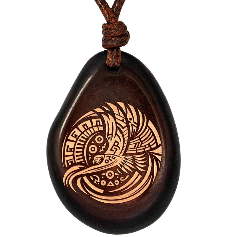 Kette aus Taguanuss-Anhänger (Braun)