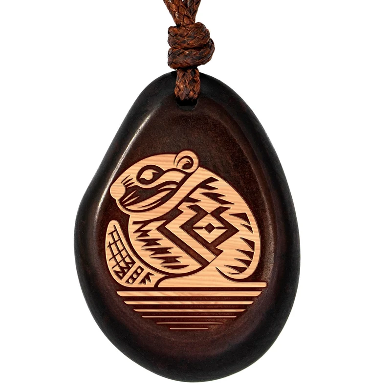 Kette aus Taguanuss-Anhänger (Braun)