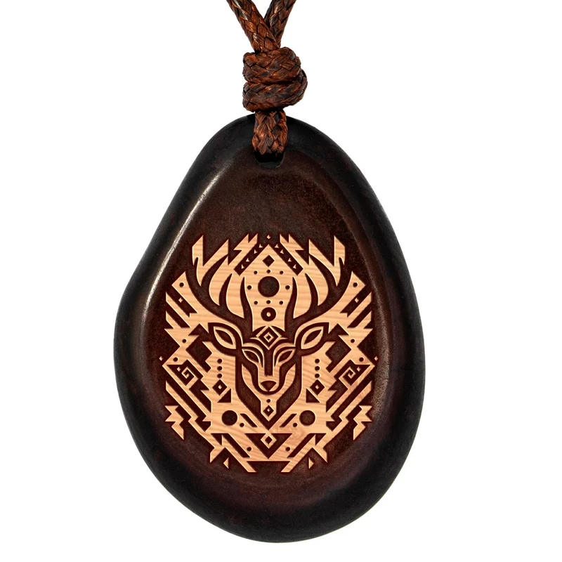 Kette aus Taguanuss-Anhänger (Braun)