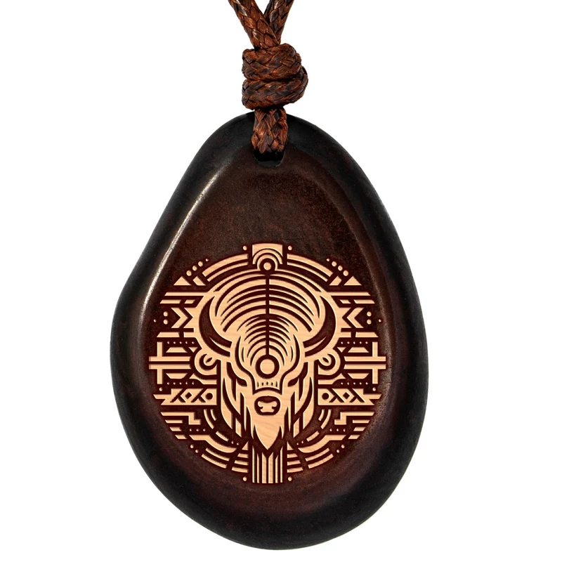 Kette aus Taguanuss-Anhänger (Braun)