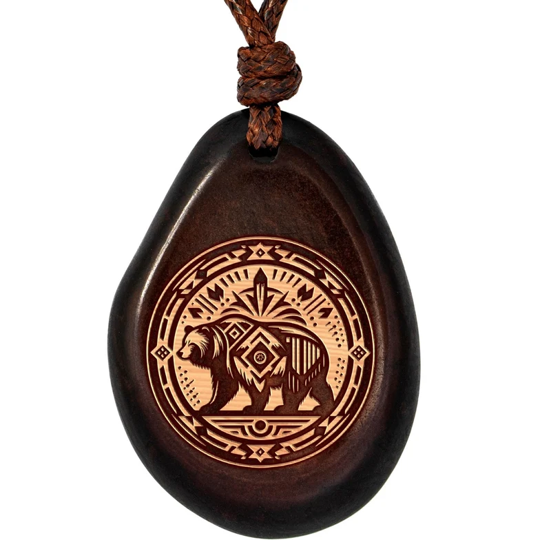 Kette aus Taguanuss-Anhänger (Braun)