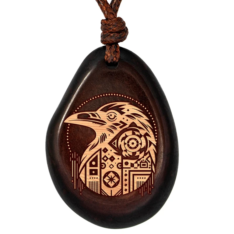 Kette aus Taguanuss-Anhänger (Braun)