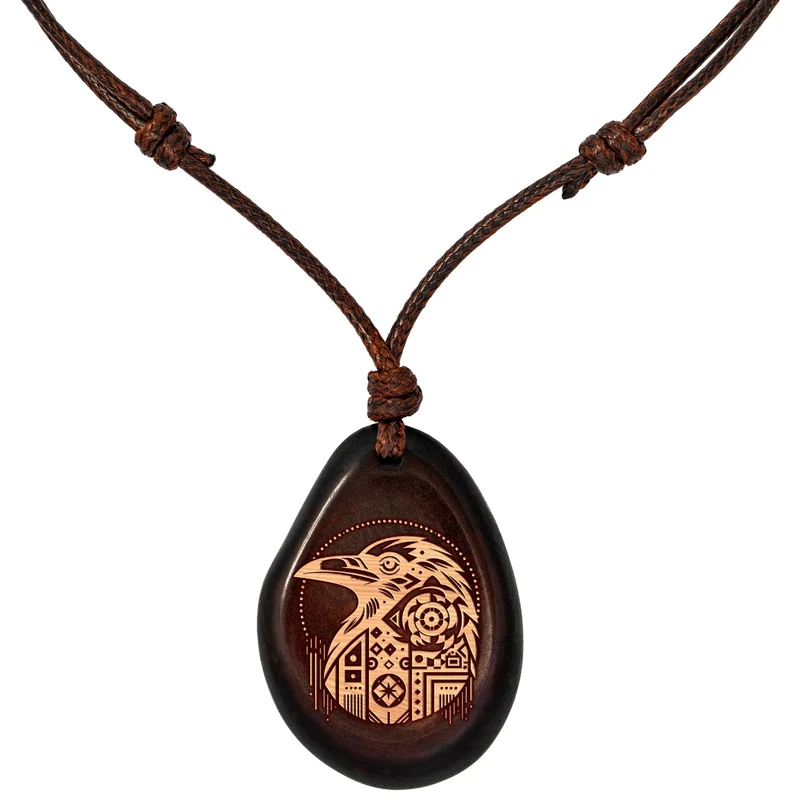 Kette aus Taguanuss-Anhänger (Braun)