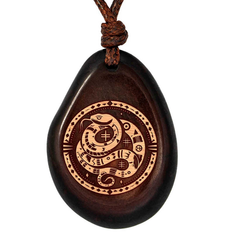 Kette aus Taguanuss-Anhänger (Braun)