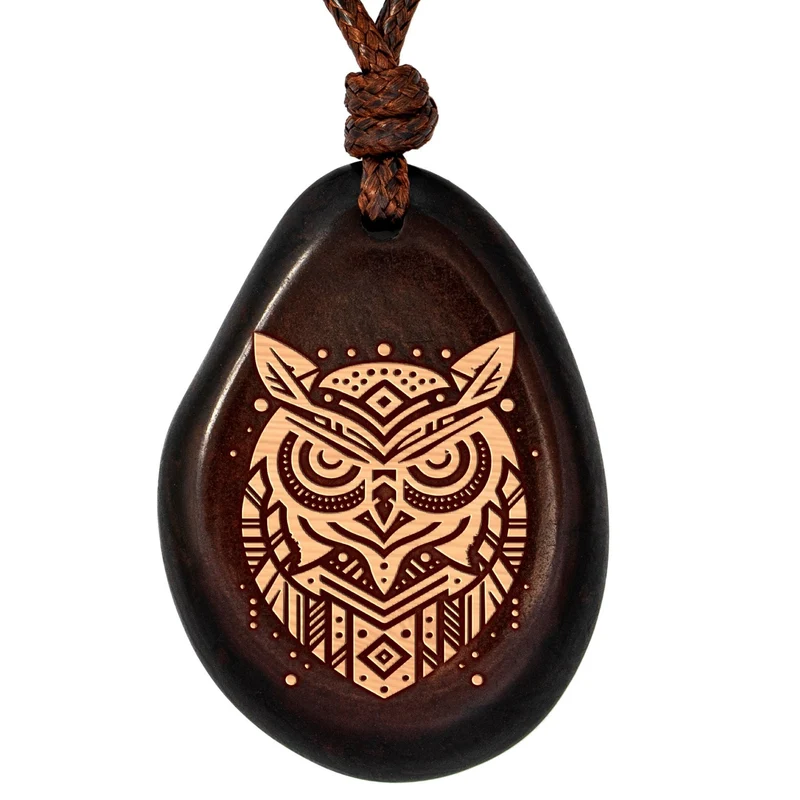 Kette aus Taguanuss-Anhänger (Braun)