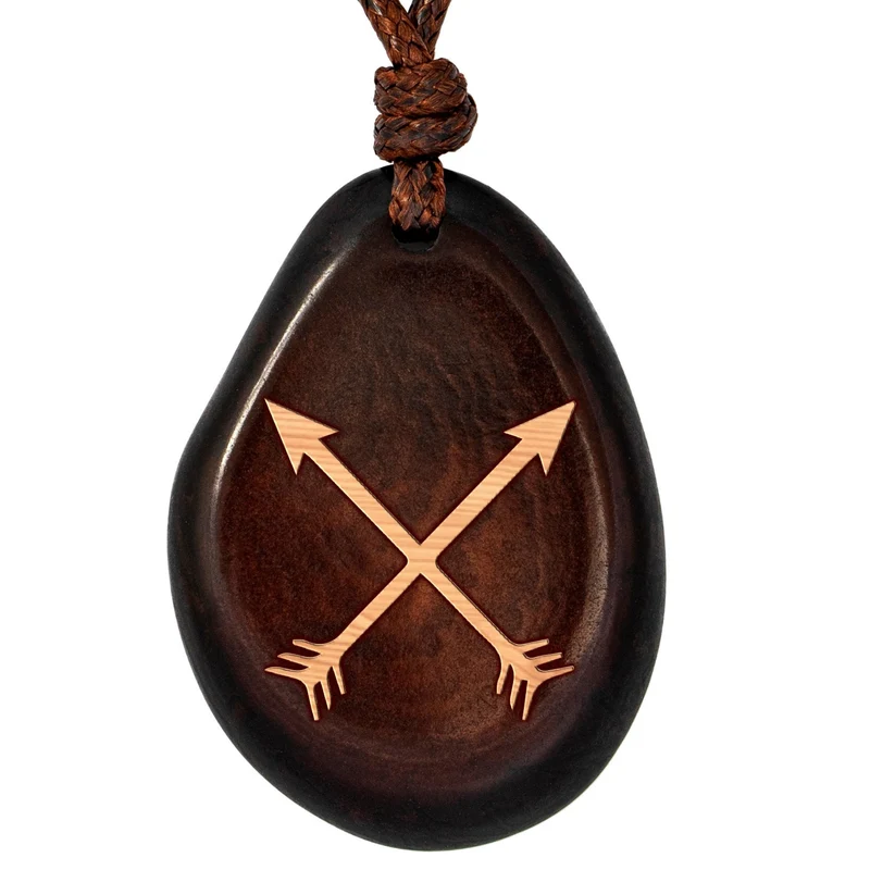 Kette aus Taguanuss-Anhänger (Braun)