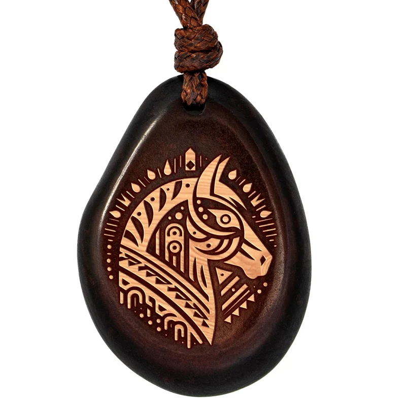 Kette aus Taguanuss-Anhänger (Braun)