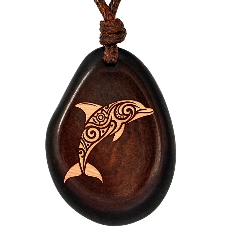 Kette aus Taguanuss-Anhänger (Braun)